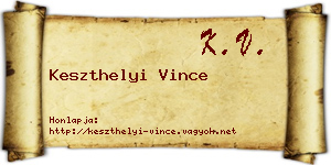 Keszthelyi Vince névjegykártya